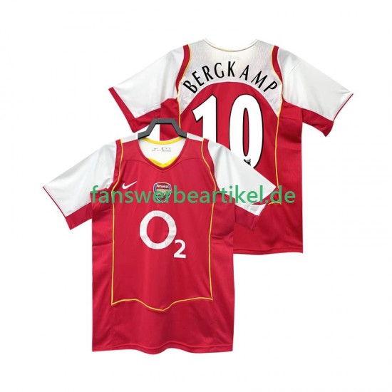 BERGKAMP 10 Retro 2005 Trikot Arsenal Herren Heimausrüstung 2004 Kurzarm