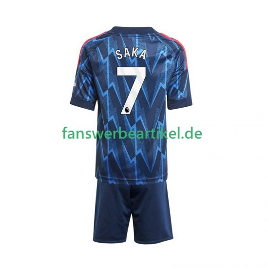 Bukayo Saka 7 Trikot Arsenal Kinder Auswärtsausrüstung 2025-2026 Kurzarm