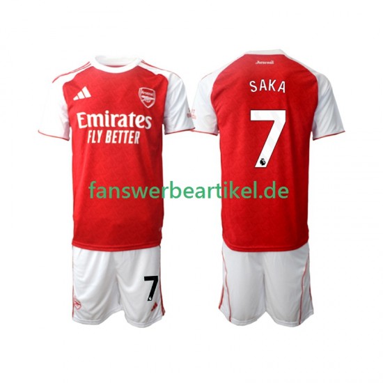 Bukayo Saka 7 Trikot Arsenal Kinder Heimausrüstung 2025-2026 Kurzarm