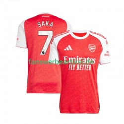 Bukayo Saka 7 Trikot Arsenal Herren Heimausrüstung 2025-2026 Kurzarm