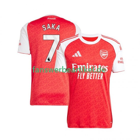 Bukayo Saka 7 Trikot Arsenal Herren Heimausrüstung 2025-2026 Kurzarm
