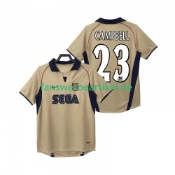 CAMPBELL 23 Retro 2001 2002 Trikot Arsenal Herren Auswärtsausrüstung Kurzarm
