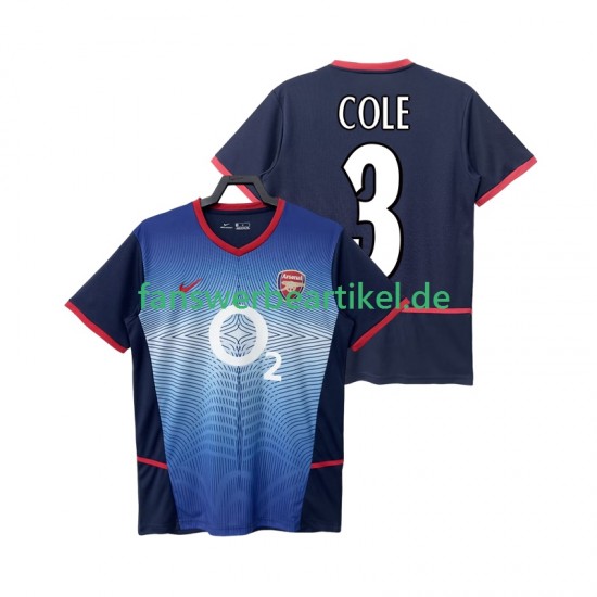 COLE 3 Retro 2002 Trikot Arsenal Herren Auswärtsausrüstung 2004 Kurzarm