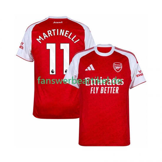 Martin Zubimendi 11 Trikot Arsenal Herren Heimausrüstung 2025-2026 Kurzarm