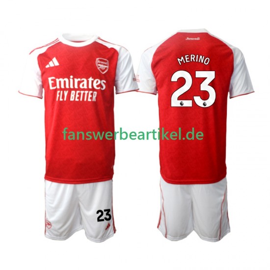 Merino 23 Trikot Arsenal Kinder Heimausrüstung 2025-2026 Kurzarm