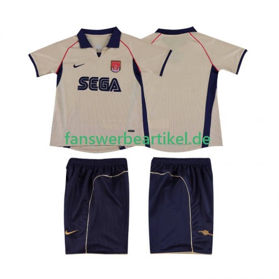 Retro 2001 2002 Trikot Arsenal Kinder Auswärtsausrüstung Kurzarm