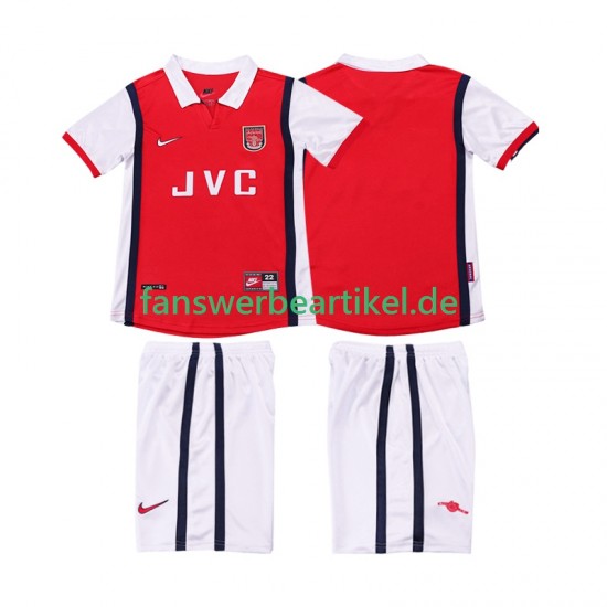 Retro 1998 Trikot Arsenal Kinder Heimausrüstung 1999 Kurzarm