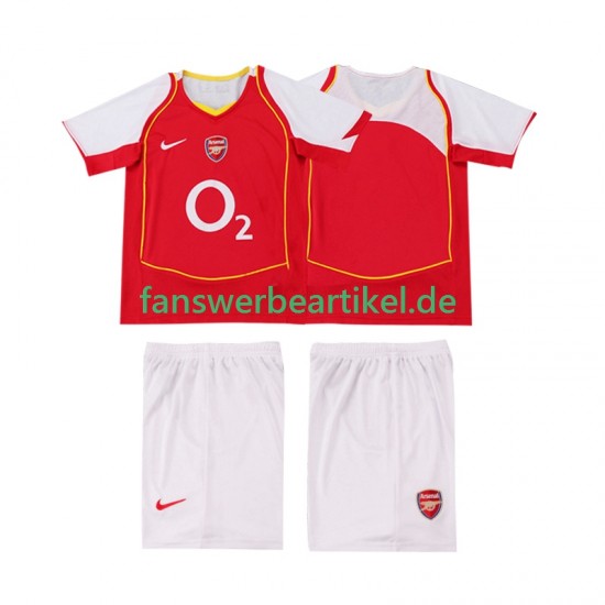 Retro 2005 Trikot Arsenal Kinder Heimausrüstung 2004 Kurzarm