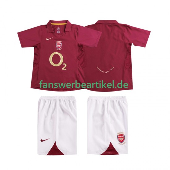 Retro 2005 Trikot Arsenal Kinder Heimausrüstung 2006 Kurzarm