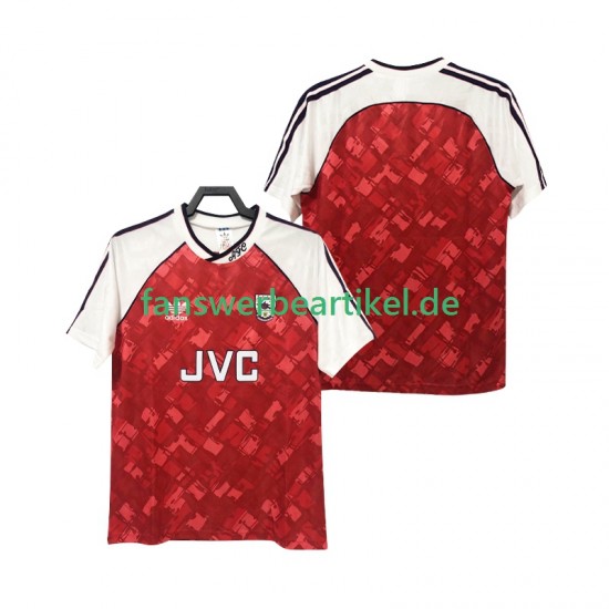 Retro 1992 Trikot Arsenal Herren Heimausrüstung 1990 Kurzarm
