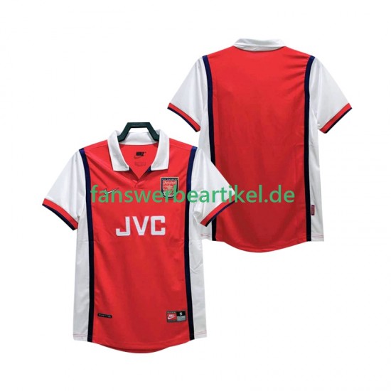 Retro 1998 Trikot Arsenal Herren Heimausrüstung 1999 Kurzarm