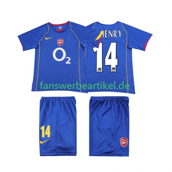 Thierry Henry 14 Retro 2005 Trikot Arsenal Kinder Auswärtsausrüstung 2004 Kurzarm