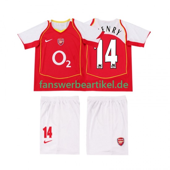 Thierry Henry 14 Retro 2005 Trikot Arsenal Kinder Heimausrüstung 2004 Kurzarm