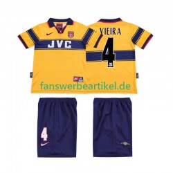 VIEIRA 4 Retro 1997 Trikot Arsenal Kinder Auswärtsausrüstung 1999 Kurzarm