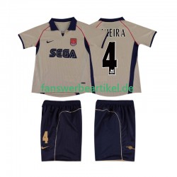 VIEIRA 4 Retro 2001 2002 Trikot Arsenal Kinder Auswärtsausrüstung Kurzarm