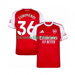 Zubimendi 36 Trikot Arsenal Herren Heimausrüstung 2025-2026 Kurzarm