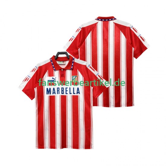 Retro 1995 Trikot Atlético Madrid Herren Heimausrüstung 1994 Kurzarm