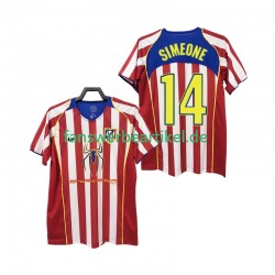 SIMEONE 14 Retro 2005 Trikot Atlético Madrid Herren Heimausrüstung 2004 Kurzarm