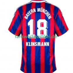 Klinsmann 18 Retro 1995 1997 Trikot FC Bayern München Herren Heimausrüstung Kurzarm