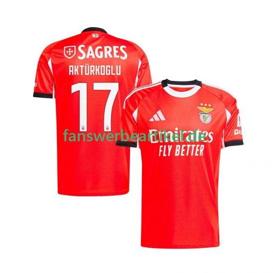 Kerem Akturkoglu 17 Trikot Benfica Herren Heimausrüstung 2025-2026 Kurzarm