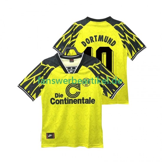 Moller 10 Retro 1995 Trikot Borussia Dortmund Herren Heimausrüstung 1994 Kurzarm