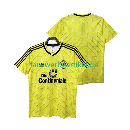 Retro 1988 1989 Trikot Borussia Dortmund Herren Heimausrüstung Kurzarm