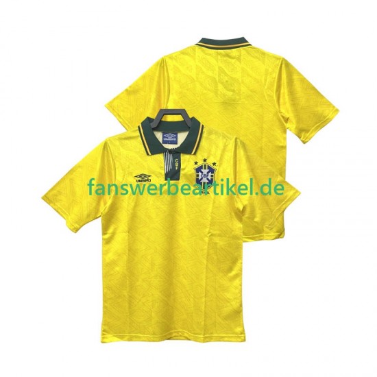 Retro 1991 1993 Trikot Brasilien Herren Heimausrüstung Kurzarm