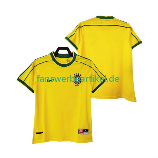 Retro 1998 Trikot Brasilien Herren Heimausrüstung Kurzarm