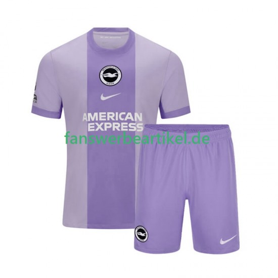 Trikot Brighton Hove Albion Kinder Auswärtsausrüstung 2025-2026 Kurzarm