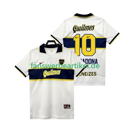 MARADONA 10 Retro 1997 1998 Trikot Boca Juniors Herren Auswärtsausrüstung Kurzarm