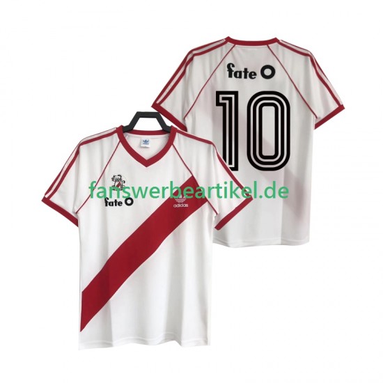 10 Retro 1986 Trikot River Plate Herren Heimausrüstung Kurzarm