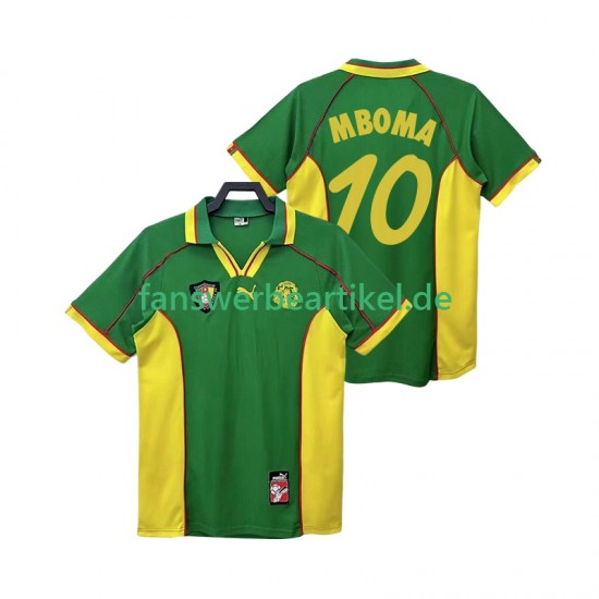 MBOBA 10 Retro 1998 Trikot Kamerun Herren Heimausrüstung Kurzarm