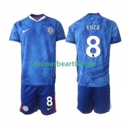 Enzo Fernandez 8 Trikot Chelsea Kinder Heimausrüstung 2025-2026 Kurzarm