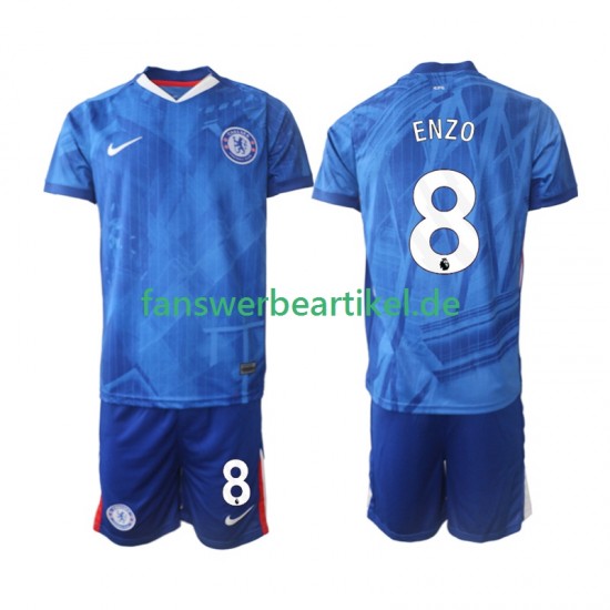 Enzo Fernandez 8 Trikot Chelsea Kinder Heimausrüstung 2025-2026 Kurzarm
