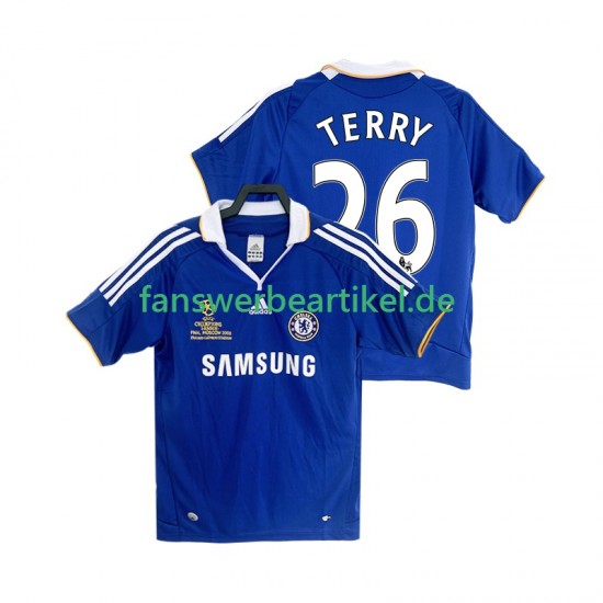 TERRY 26 Retro 2007 Trikot Chelsea Herren Heimausrüstung 2008 Kurzarm