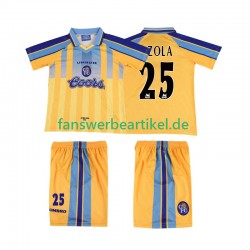 ZOLA 25 Retro 1995 1997 Trikot Chelsea Kinder Auswärtsausrüstung Kurzarm