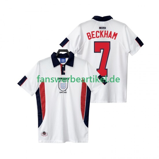BECKHAM 7 Retro 1998 Trikot England Herren Heimausrüstung Kurzarm