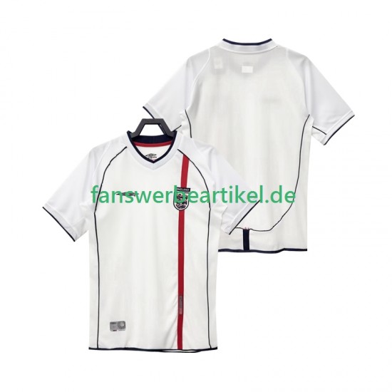 Retro 2002 Trikot England Herren Heimausrüstung Kurzarm