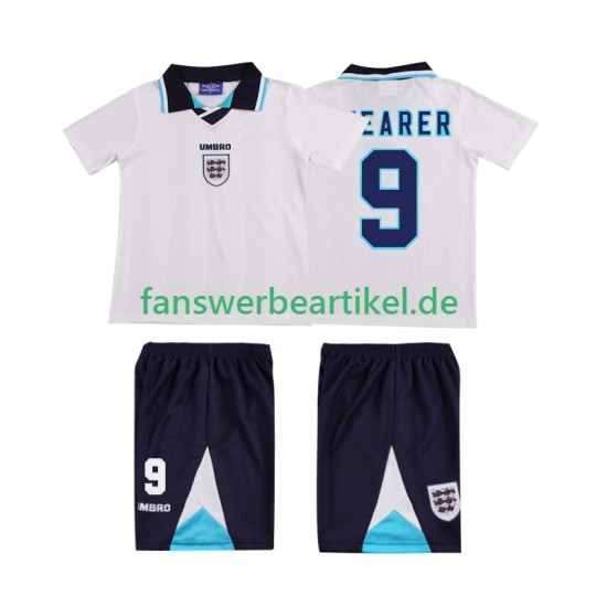 SHEARER 9 Retro 1996 Trikot England Kinder Heimausrüstung Kurzarm