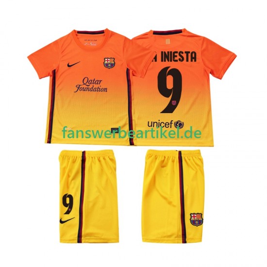A INIESTA 9 Retro 2012 2013 Trikot FC Barcelona Kinder Auswärtsausrüstung Kurzarm