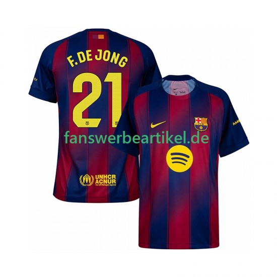Frenkie de Jong 21 Trikot FC Barcelona Herren Heimausrüstung 2025-2026 Kurzarm