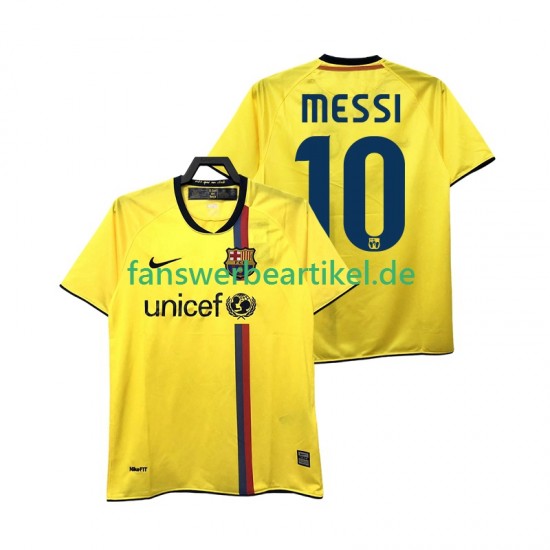 Lionel Messi 10 Retro 2009 Trikot FC Barcelona Herren Auswärtsausrüstung 2008 Kurzarm