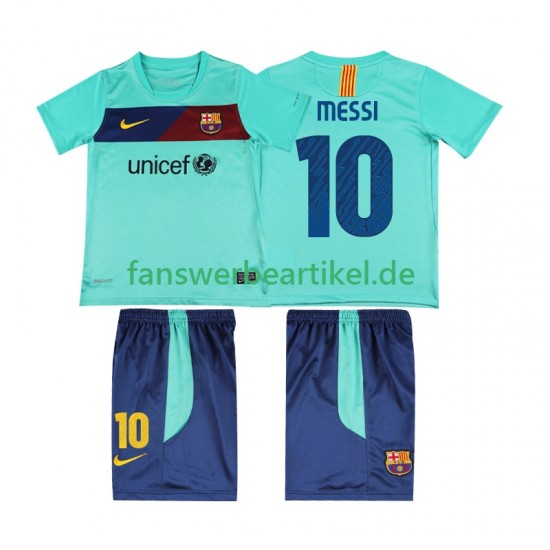 Lionel Messi 10 Retro Trikot FC Barcelona Kinder Auswärtsausrüstung 2011 2010 Kurzarm