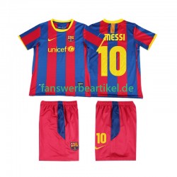 Lionel Messi 10 Retro Trikot FC Barcelona Kinder Heimausrüstung 2011 2010 Kurzarm