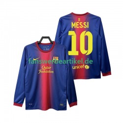 Lionel Messi 10 Retro 2012 2013 Trikot FC Barcelona Herren Heimausrüstung Langarm