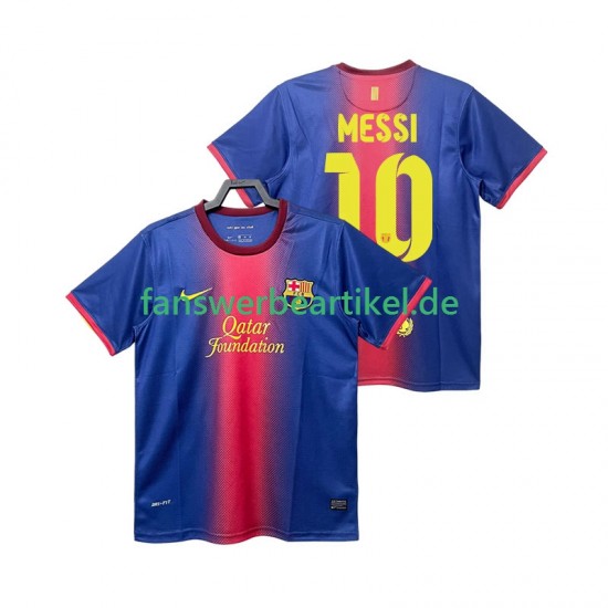 Lionel Messi 10 Retro 2012 2013 Trikot FC Barcelona Herren Heimausrüstung Kurzarm