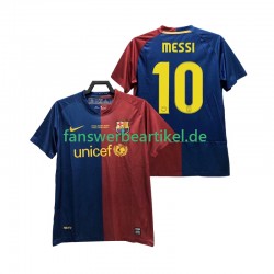 Lionel Messi 10 Retro Champions League 2009 Trikot FC Barcelona Herren Heimausrüstung 2008 Kurzarm
