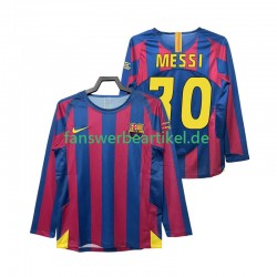 Lionel Messi 30 Retro Champions League 2005 Trikot FC Barcelona Herren Heimausrüstung 2006 Langarm