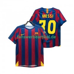 Lionel Messi 30 Retro Champions League 2005 Trikot FC Barcelona Herren Heimausrüstung 2006 Kurzarm