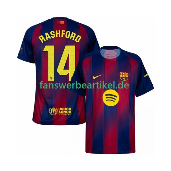 Marcus Rashford 14 Trikot FC Barcelona Herren Heimausrüstung 2025-2026 Kurzarm